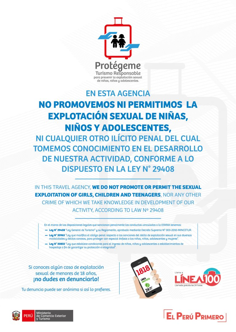 Compromiso ESSNA Ley N° 29408 — Protégeme Turismo Responsable